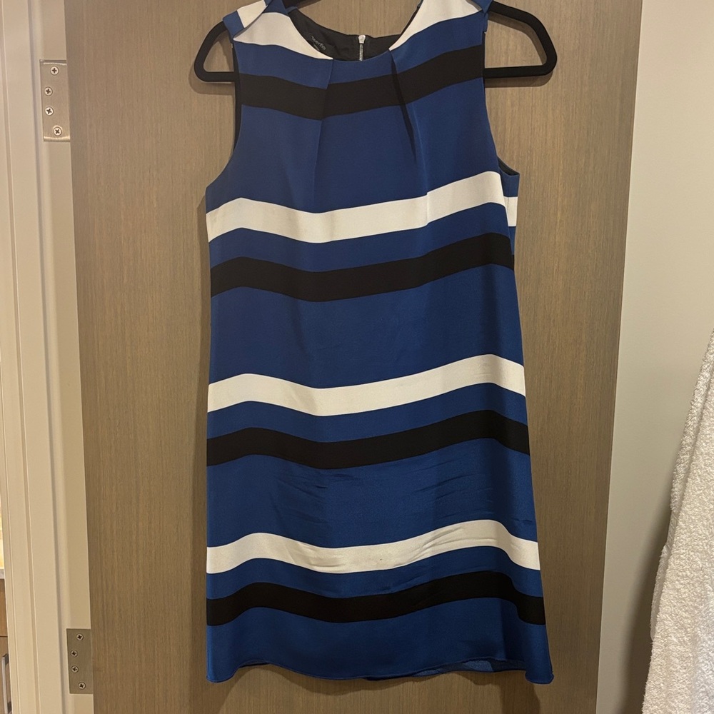 Teenflo Blue and White Striped Mini Dress